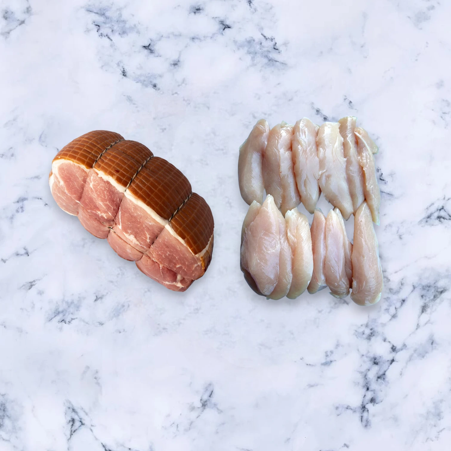 1 Gammon & 3 packs of Free Range Mini Chicken Breast Fillets