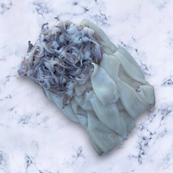 1 pack of Freshly Frozen Patagonian Calamari Tubes & Tentacles Cleaned, Avg 900g