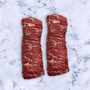 1 pack of 2 Free Range Beef Skirt Steaks, Avg 1kg